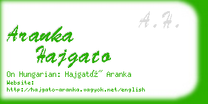 aranka hajgato business card